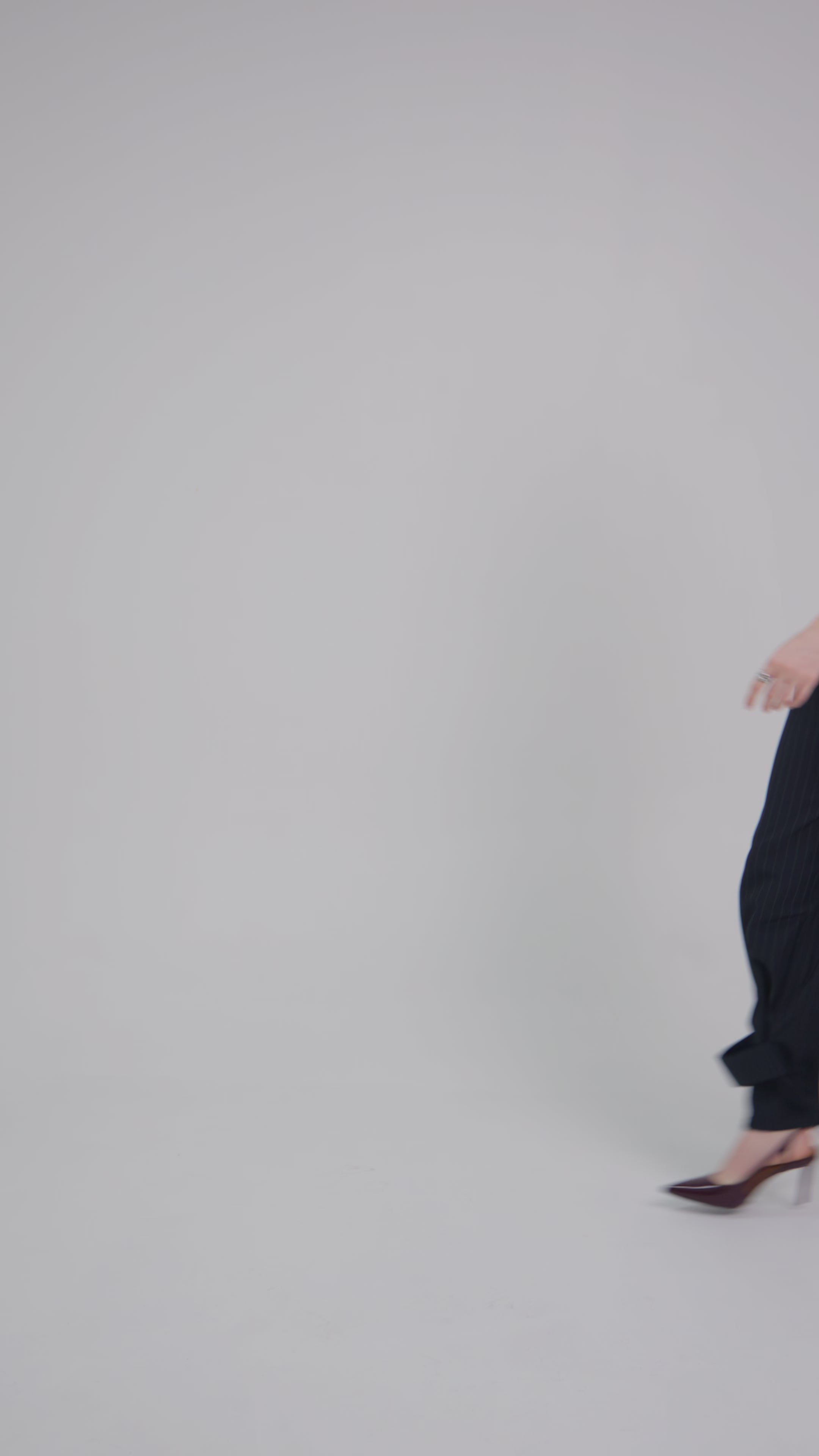 tailored pinstripe pants with pleats